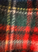 RECYCLED WOOL COAT TARTAN BLANKET