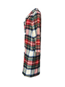 recycled wool coat tartan