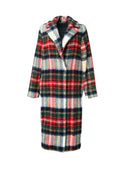 recycled wool coat tartan