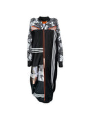 recycled mail bag coat