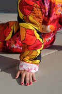 SLEEPY RED Quilted Coat | Upcycled Sleeping Bags | Reversible