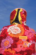 SLEEPY RED Quilted Coat | Upcycled Sleeping Bags | Reversible