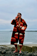 ORANGE DOT Slouchy Coat | Dutch Upcycled Blanket