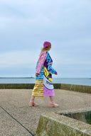 Long "Blue Lady" Towel Coat, preloved towels