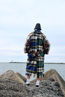 TRIPLE TARTAN Slouchy Coat | Dutch Blankets