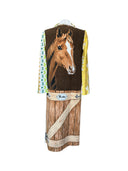 Long HELLA THE HORSE Towel Coat, preloved towels